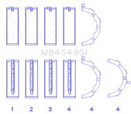 King Engine Bearings Ford Ecoboost 3.5L V6 (Size +0.75mm) Main Bearing Set