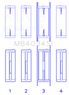 King Engine Bearings Ford 232 (Size +0.75mm) Main Bearing Set