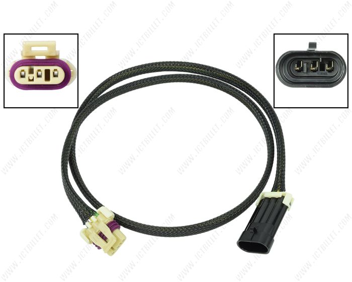 Wire Extension LS Gen 3 White 3-Wire CKP Crankshaft Position Sensor Connector