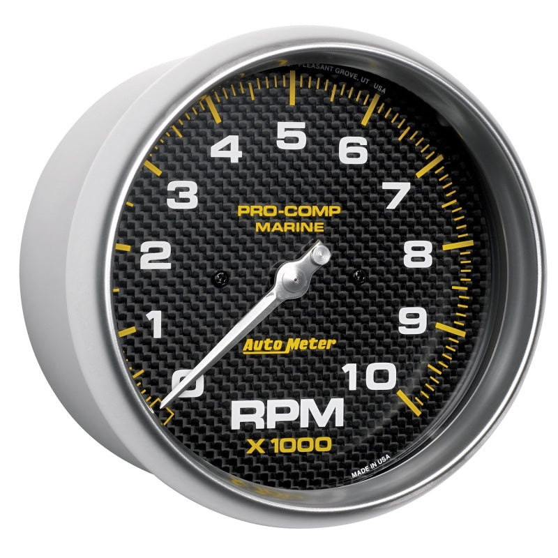 Autometer Marine Carbon Fiber 5in 10K RPM In-Dash Tachometer Gauge ...