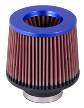 Load image into Gallery viewer, K&amp;N Universal Filter 3 inch Flange 6 inch Base 5 1/4 inch Top 5 inch Height w/ Blue Top