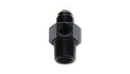 Vibrant -8AN Male to 1/4in NPT Male Union Adapter Fitting w/ 1/8in NPT Port