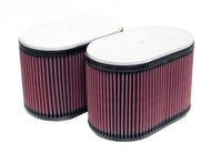 K&N Universal Air Filter-Dual Flange Oval Style Stacks for inLate Typein Hilborn Siamese Stacks