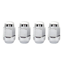 Load image into Gallery viewer, McGard Hex Lug Nut (Cone Seat Bulge Style) M12X1.5 / 3/4 Hex / 1.45in. Length (4-Pack) - Chrome