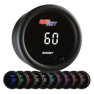 10 Color Digital 60 PSI Boost Gauge