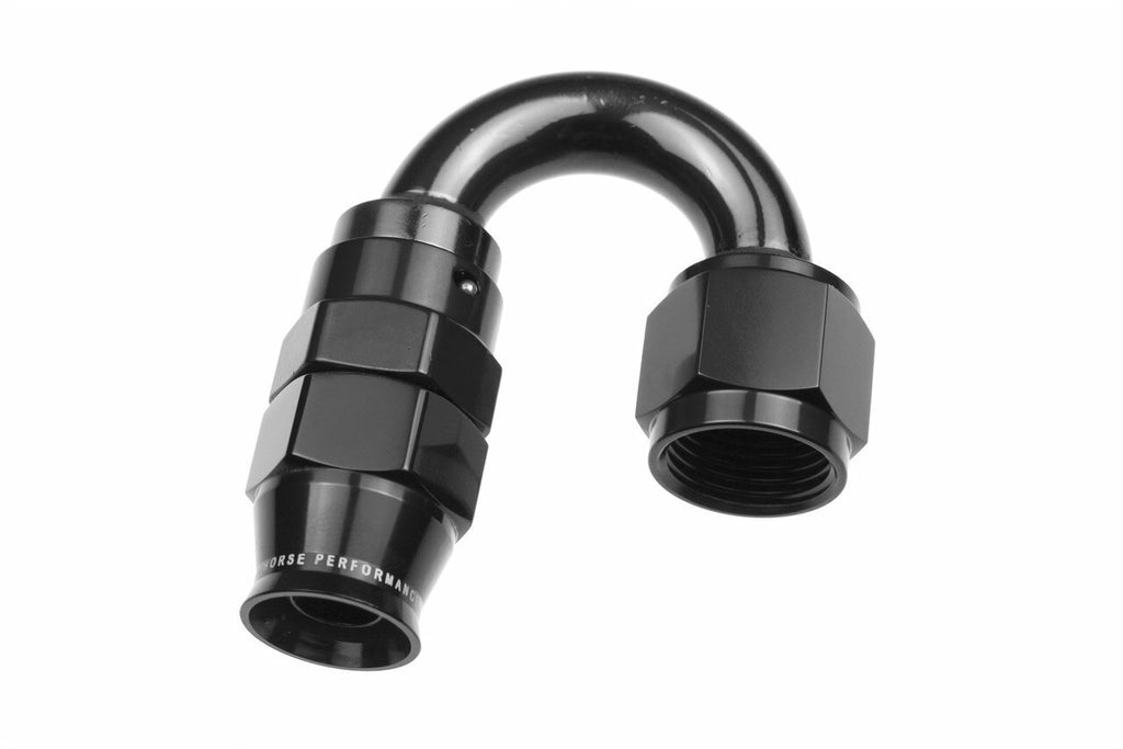 -10 AN 180 Degree PTFE reusable Hose End - Black