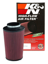Load image into Gallery viewer, K&amp;N Universal Round Tapered Black P/C Metal Filter 8in B OD x 6.625in T OD x 12in H x 4.5in Flg ID
