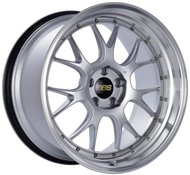 BBS LM-R 19x8.5 5x114.3 ET43 Diamond Silver Center Diamond Cut Lip Wheel - 82mm PFS Required
