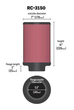 Load image into Gallery viewer, K&amp;N Universal Chrome Filter 5.5in Flange ID x 7in OD x 9in H