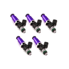 Load image into Gallery viewer, Injector Dynamics 1700cc Injectors - 60mm Length - 14mm Purple Top - 14mm Lower O-Ring (Set of 5)