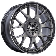 BBS CH-RII 20x8.5 5x112 ET42 Satin Platinum Center Black Lip SS Rim Prot Wheel -82mm PFS/Clip Req
