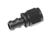 -16 AN straight push lock hose end - black