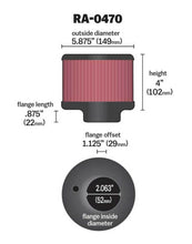 Load image into Gallery viewer, K&amp;N Universal Rubber Filter 2.063in Flange ID x 5.875in OD x 4in Height