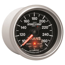 Load image into Gallery viewer, Autometer Elite 52.4mm 100-260F Transmission Temperature Peak &amp; Warn w/ Electronic Control Gauge