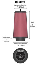Load image into Gallery viewer, K&amp;N Universal Chrome Filter-Round Tapered 6in Flange ID x 7.5in Base OD x 7in Top OD x 18in H