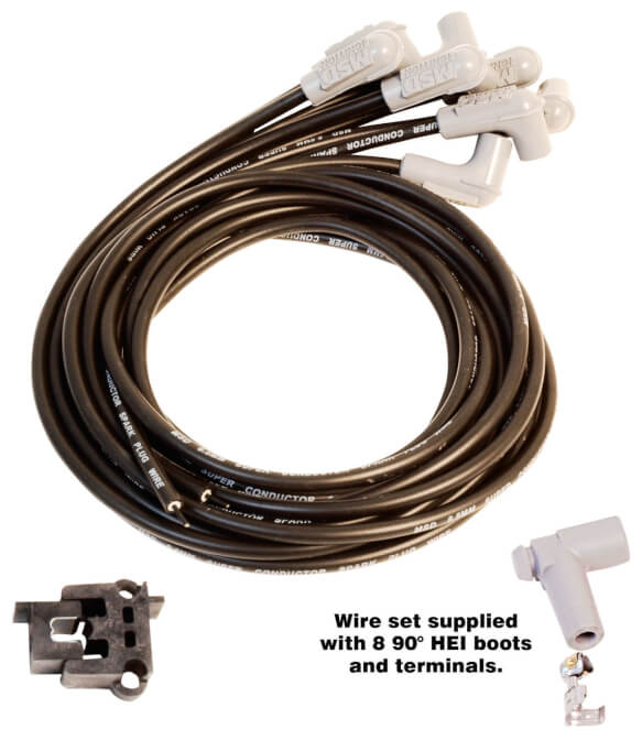 BLACK SUPER CONDUCTOR UNIVERSAL 8 CYL, 90¬∞ PLUG/90¬∞ PLUG