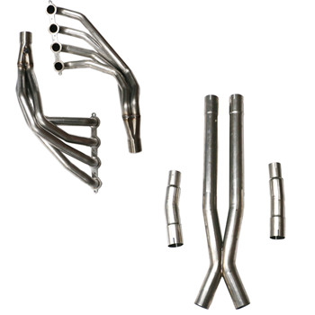 TSP C6 Corvette 1-7/8" Long Tube Header & 3" Off-Road X-Pipe Package w/ 02 Extensions