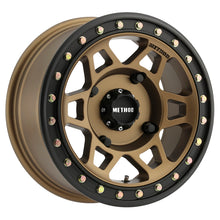 Load image into Gallery viewer, Method MR405 UTV Beadlock 15x7 5+2/+38mm Offset 4x156 132mm CB Method Bronze w/Matte Blk Ring Wheel