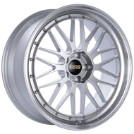BBS LM 21x9 5x120 ET32 Diamond Silver Center Diamond Cut Lip Wheel -82mm PFS/Clip Required