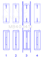 King Engine Bearings Ford 232 (Size 0.25) Main Bearing Set