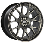 BBS CH-RII 21x10.5 5x120 ET35 Satin Platinum Center Black Lip SS Rim Prot Wheel -82mm PFS/Clip Req