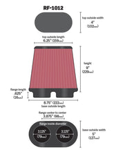 Load image into Gallery viewer, K&amp;N Universal Air Filter 3.125in Flange ID x 5in Base O/S Width x 4in Top O/S Width x 9in H