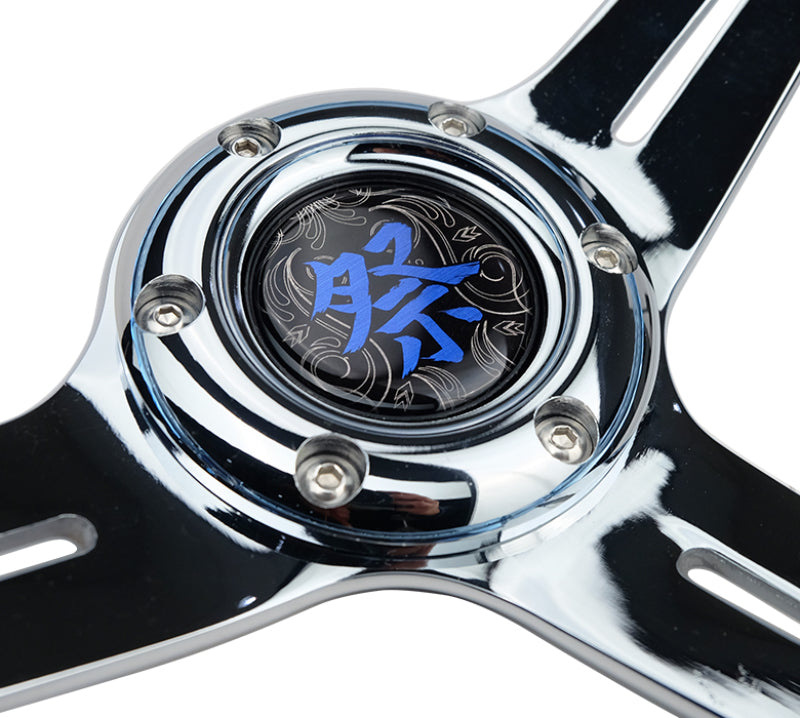 NRG Reinforced Steering Wheel - Matsuri 350mm 2in Deep Dish Clear Acrylic Steering Wheel
