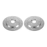 Power Stop 13-14 Ford Mustang Rear Evolution Drilled & Slotted Rotors - Pair