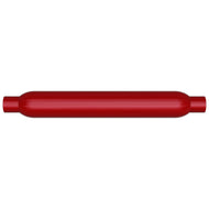 MagnaFlow Muffler Red Pack Series Glasspack 4in Rd 18in Body Length 3in/3in Inlet/Outlet
