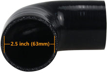 Load image into Gallery viewer, 90 Degree Elbow 4-Ply High Performance Coupler Silicone Hose for Vehicle with T-Bolt Clamp (2.5&quot;(63mm))