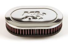 Load image into Gallery viewer, K&amp;N Universal Chrome Filter-Oval Straight 4.5 Inch O/S Width 7 Inch O/S Length 1.5 Inch Height