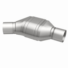 Load image into Gallery viewer, MagnaFlow Universal Catalytic Converter 2in Inlet/Outlet Angled Offset/Center Oval (California)