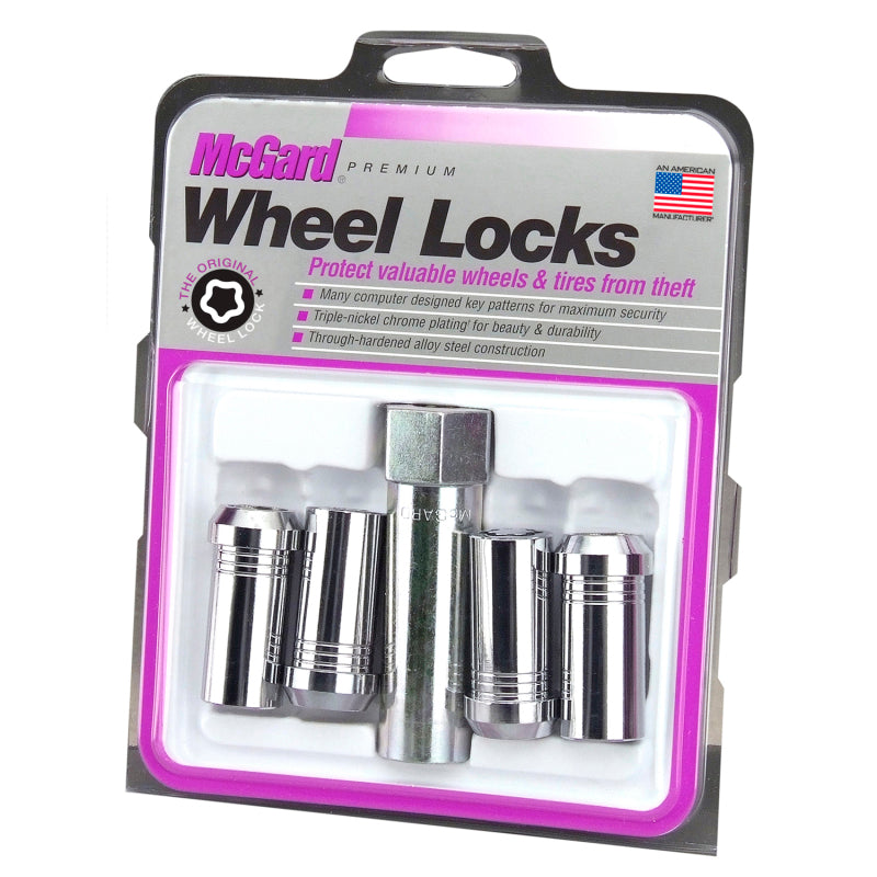 McGard Wheel Lock Nut Set - 4pk. (Tuner / Cone Seat) M14X1.5 / 1in. Hex / 1.935in. Length - Chrome