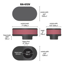 Load image into Gallery viewer, K&amp;N Universal Chrome Filter-Oval Straight 4.5 Inch O/S Width 7 Inch O/S Length 3 Inch Height