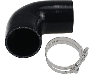 90 Degree Elbow 4-Ply High Performance Coupler Silicone Hose for Vehicle with T-Bolt Clamp (2.5"(63mm))