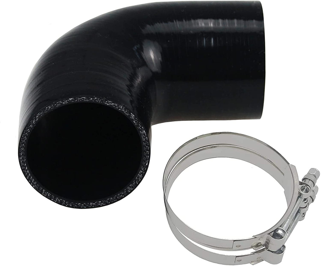 90 Degree Elbow 4-Ply High Performance Coupler Silicone Hose for Vehicle with T-Bolt Clamp (2.5