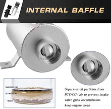 Load image into Gallery viewer, Catch Can 10an Baffle Silver
