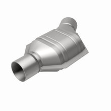 Load image into Gallery viewer, MagnaFlow Universal Catalytic Converter 2in Inlet/Outlet Angled Offset/Center Oval (California)