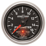 Autometer Sport-Comp II Full Sweep Electronic 0-1600 Deg F EGT/Pyrometer Peak & Warn w/ Elec Control