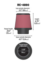 Load image into Gallery viewer, K&amp;N Universal Chrome Filter Round Tapered 4.5in Base OD / 3.5in Top OD / 4.75in Height