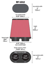Load image into Gallery viewer, K&amp;N Universal Air Filter 3.125in Flange ID x 5in Base O/S Width x 4in Top O/S Width x 9in H