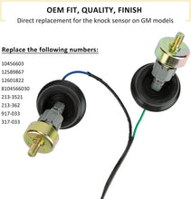 Load image into Gallery viewer, Orion Motor Tech Knock Sensor 12601822 with Harness Kit 12589867, Compatible with Chevy Silverado, Tahoe, Express, Suburban | GMC Savana, Sierra - Set of 2