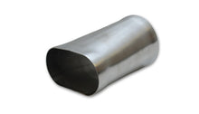 Load image into Gallery viewer, Vibrant 3.5in oval (Nominal) x 3.5in Round Transition adapter T304 SS 6in long