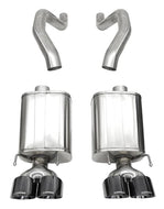 Corsa 06-13 Chevy Corvette C6 Z06 7.0L / 09-13 ZR1 6.2L Black PVD AxleBack Exhaust w/4.5in Twin Tips