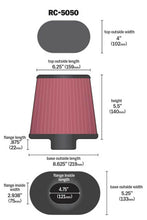 Load image into Gallery viewer, K&amp;N Unique Chrome Filter Oval Tprd 8.625in B OL x 5.25in B OW x 6.25in Top OL x 4in T OW x 5.5in H