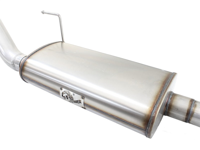 aFe MACHForce XP Exhaust 3in-3.5in SS Single Side Ext CB w/ Polished Tips 15 Ford F150 V8 5.0L CC/SB