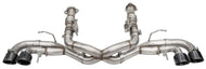 Corsa 20-25 Corvette C8 3in Xtreme Cat-Back Exhaust 4.5in Blk Quad Tips - Integrates stock AFM Valve