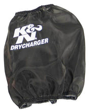 Load image into Gallery viewer, K&amp;N Drycharger Round Tapered Air Filter Wrap - Black Open Top 7.5in Base ID / 4.5in Top ID / 6.5in H