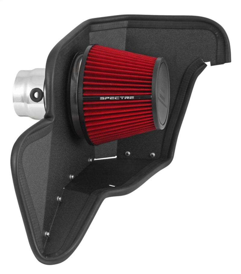 Spectre 15-17 Ford Mustang L4-2.3L F/I Air Intake Kit - Polished w/Red Filter
