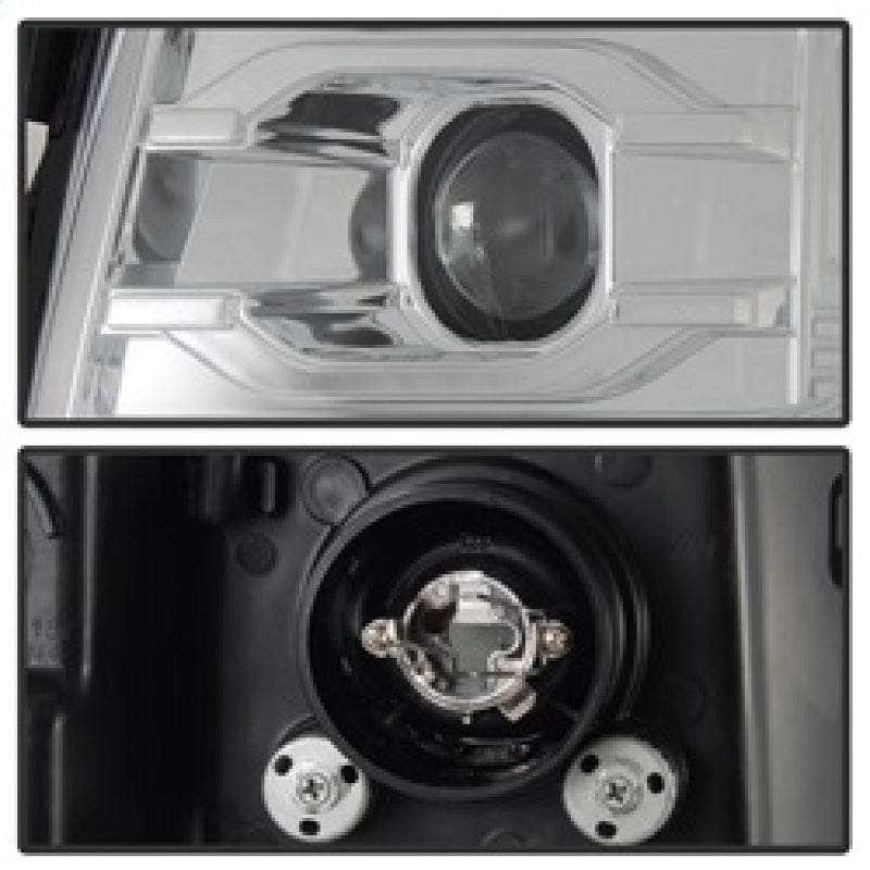 Spyder Chevy Silverado 1500 07-13 Version 3 Projector Headlights - Chrome PRO-YD-CS07V3-LBDRL-C